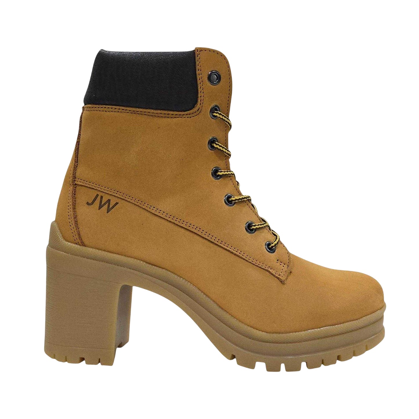 Honey - Front - Jack Wills Womens-Ladies Fada Leather High Heel Ankle Boots
