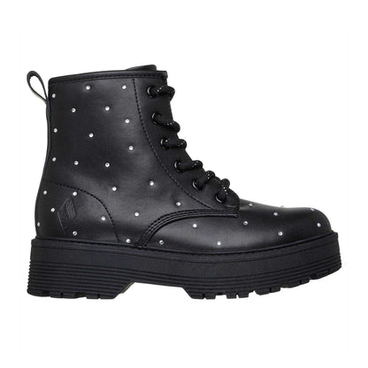 Black - Front - Skechers Girls Rhinestone Platform Ankle Boots