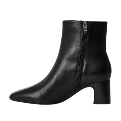 Black - Back - Clarks Womens-Ladies Fernie Leather Side Zip Ankle Boots