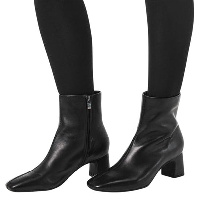 Black - Lifestyle - Clarks Womens-Ladies Fernie Leather Side Zip Ankle Boots