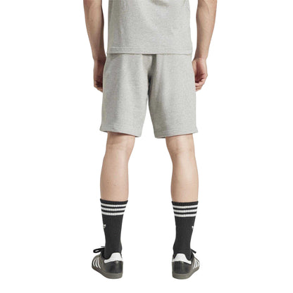 Medium Heather Grey - Back - Adidas Mens Essentials Trefoil Shorts