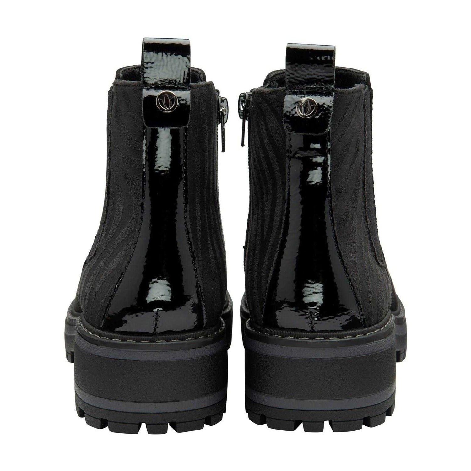Black - Back - Lotus Shoes Womens-Ladies Prescott Suede Chelsea Boots