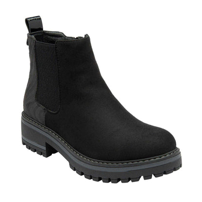 Black - Front - Lotus Shoes Womens-Ladies Prescott Suede Chelsea Boots