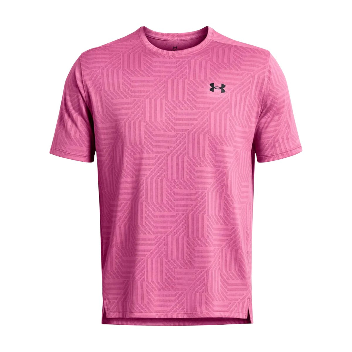 Pink - Front - Under Armour Mens Tech Geotessa Vent T-Shirt