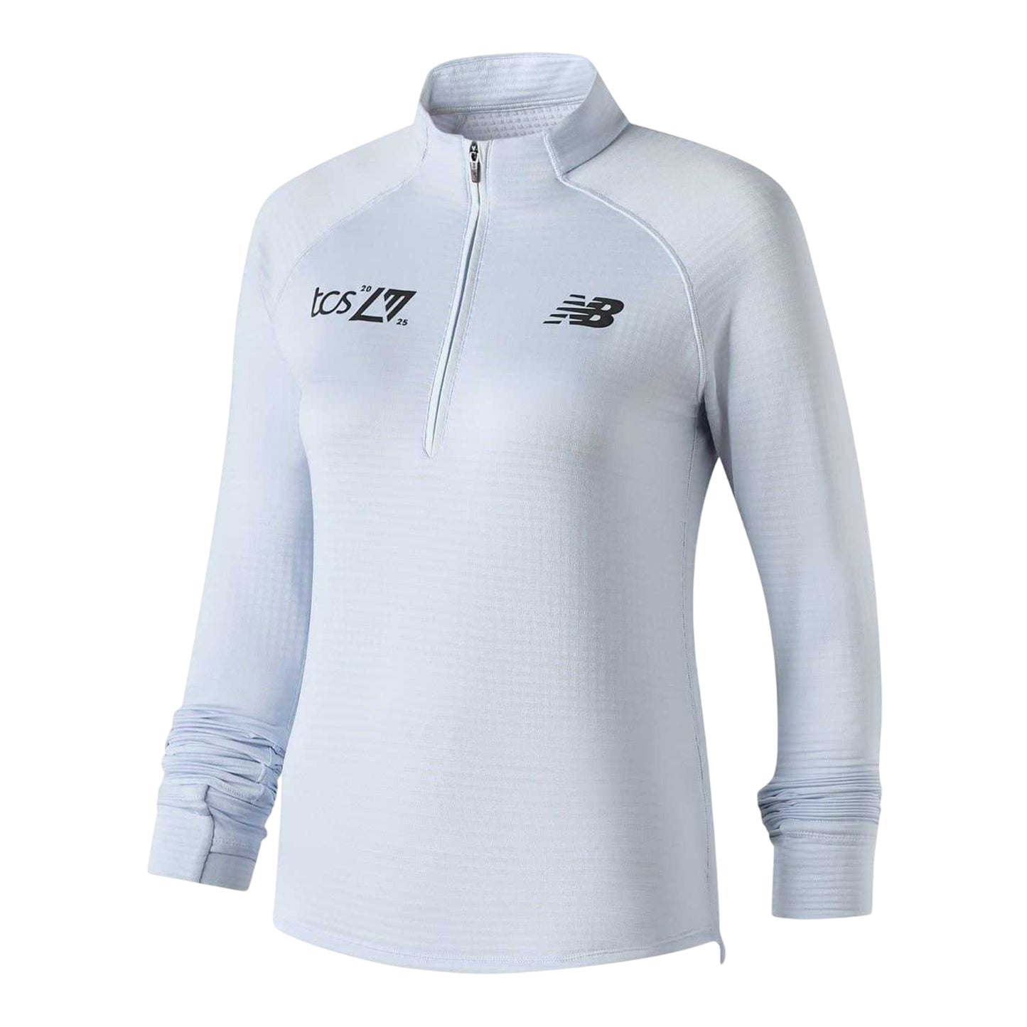 Light Blue - Front - New Balance Womens-Ladies Lettering Athletic Running Top