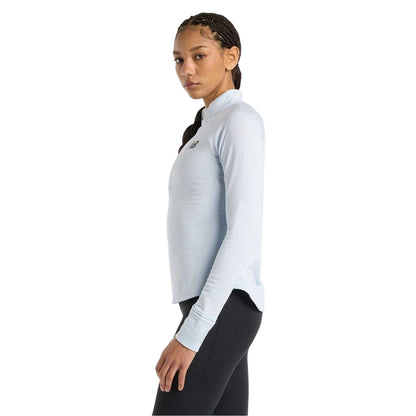 Light Blue - Back - New Balance Womens-Ladies Lettering Athletic Running Top