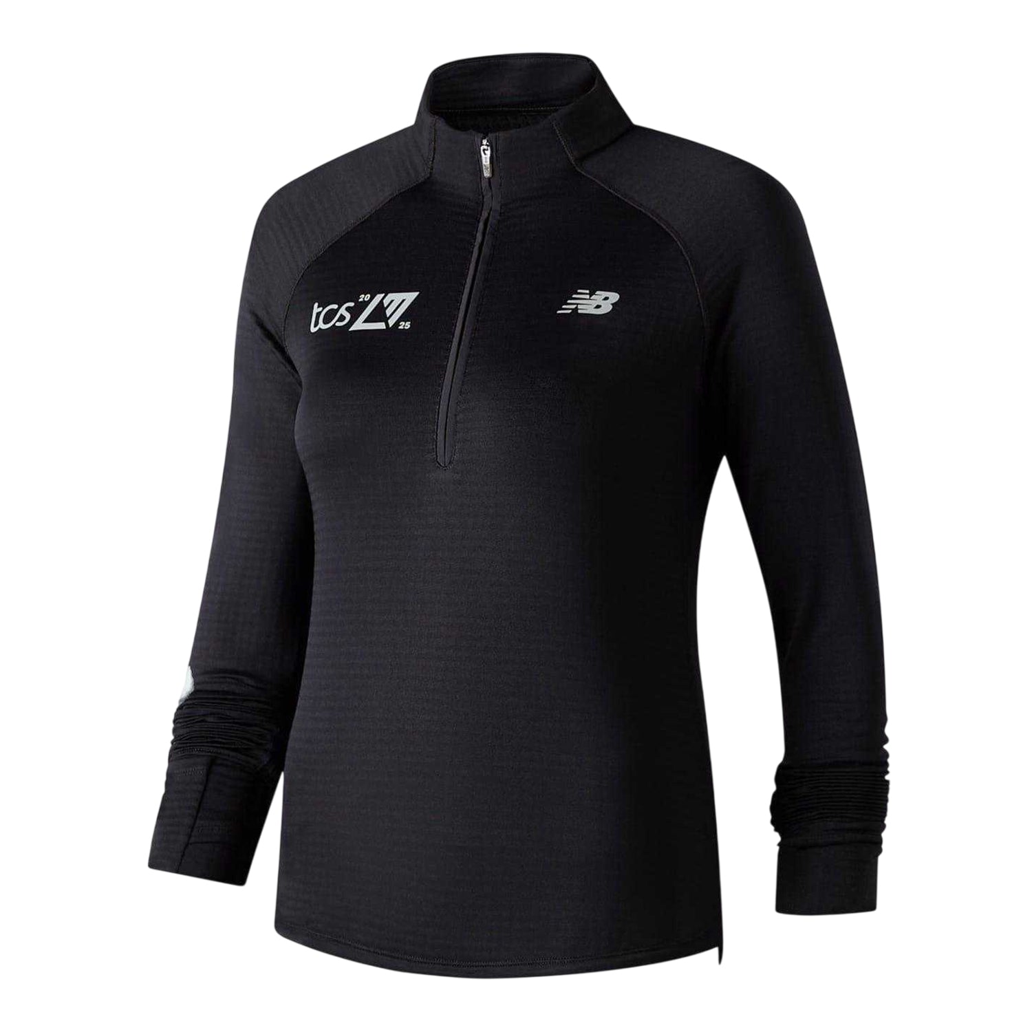 Black - Front - New Balance Womens-Ladies Lettering Athletic Running Top