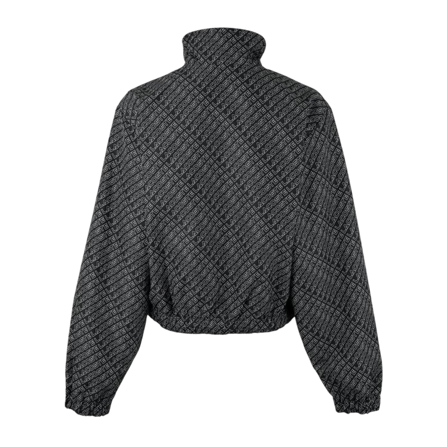 Black - Back - Lacoste Womens-Ladies All Over Logo Track Jacket