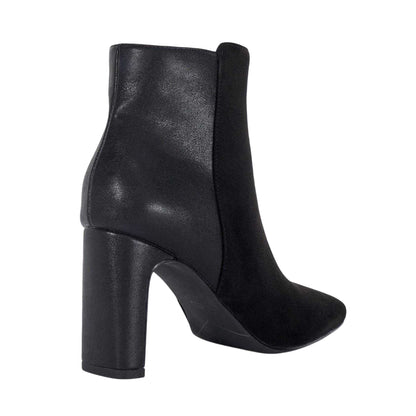 Black - Back - Dune London Womens-Ladies Orietta Two Tone Leather Ankle Boots