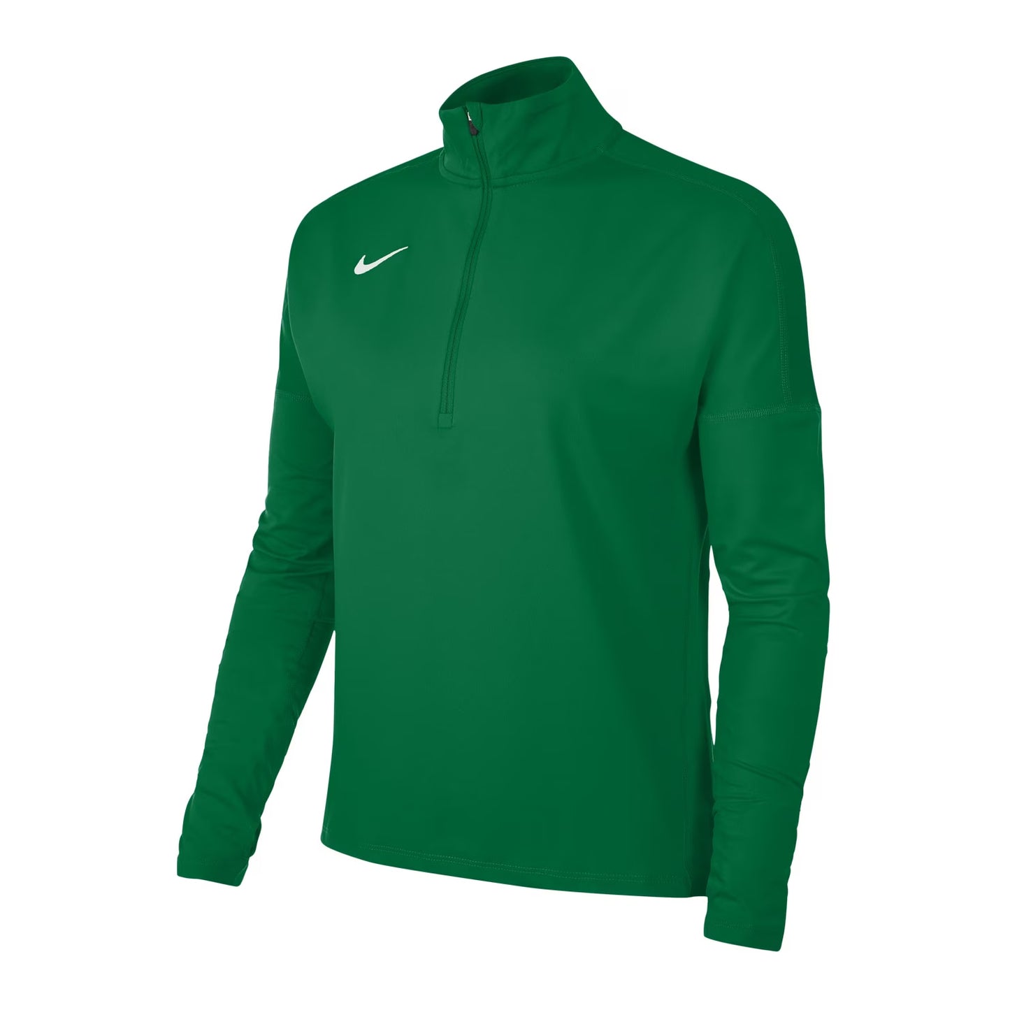 Pine Green - Side - Nike Womens-Ladies Funnel Neck Regular Long-Sleeved Top