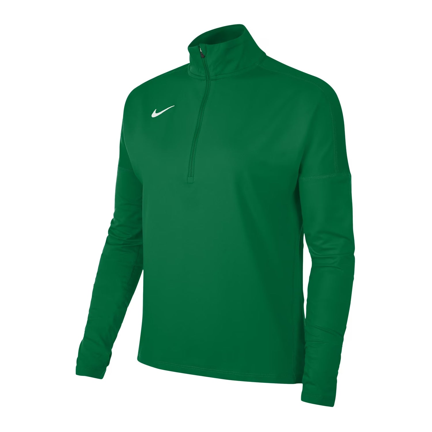 Pine Green - Side - Nike Womens-Ladies Funnel Neck Regular Long-Sleeved Top