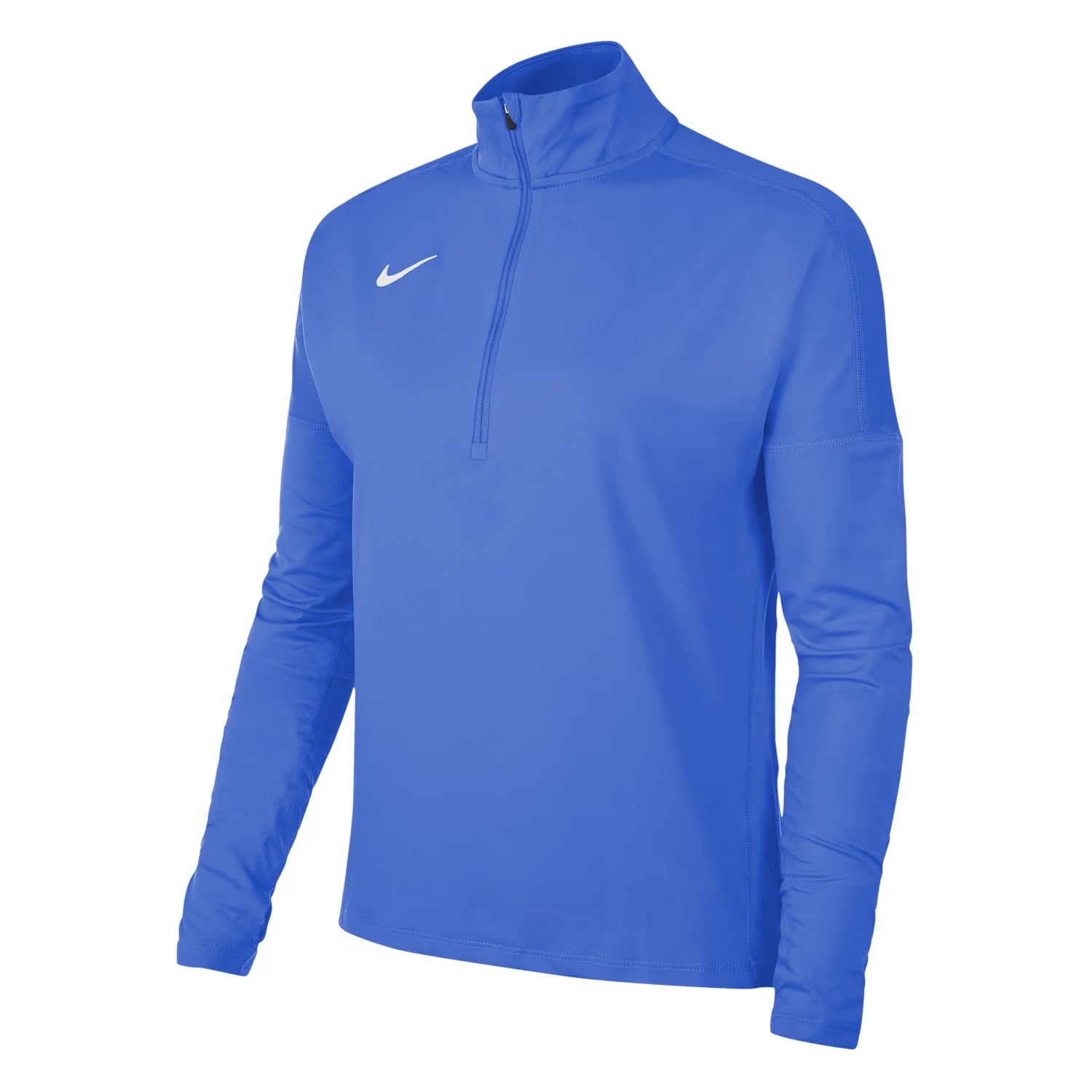 Royal Blue - Side - Nike Womens-Ladies Funnel Neck Regular Long-Sleeved Top