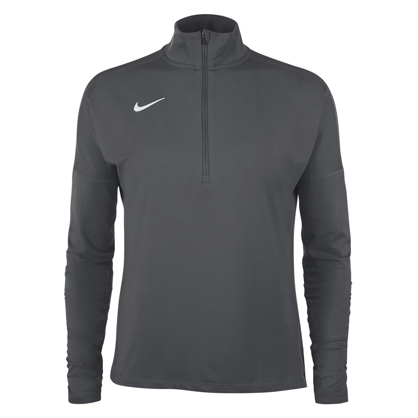 Anthracite - Front - Nike Womens-Ladies Funnel Neck Regular Long-Sleeved Top