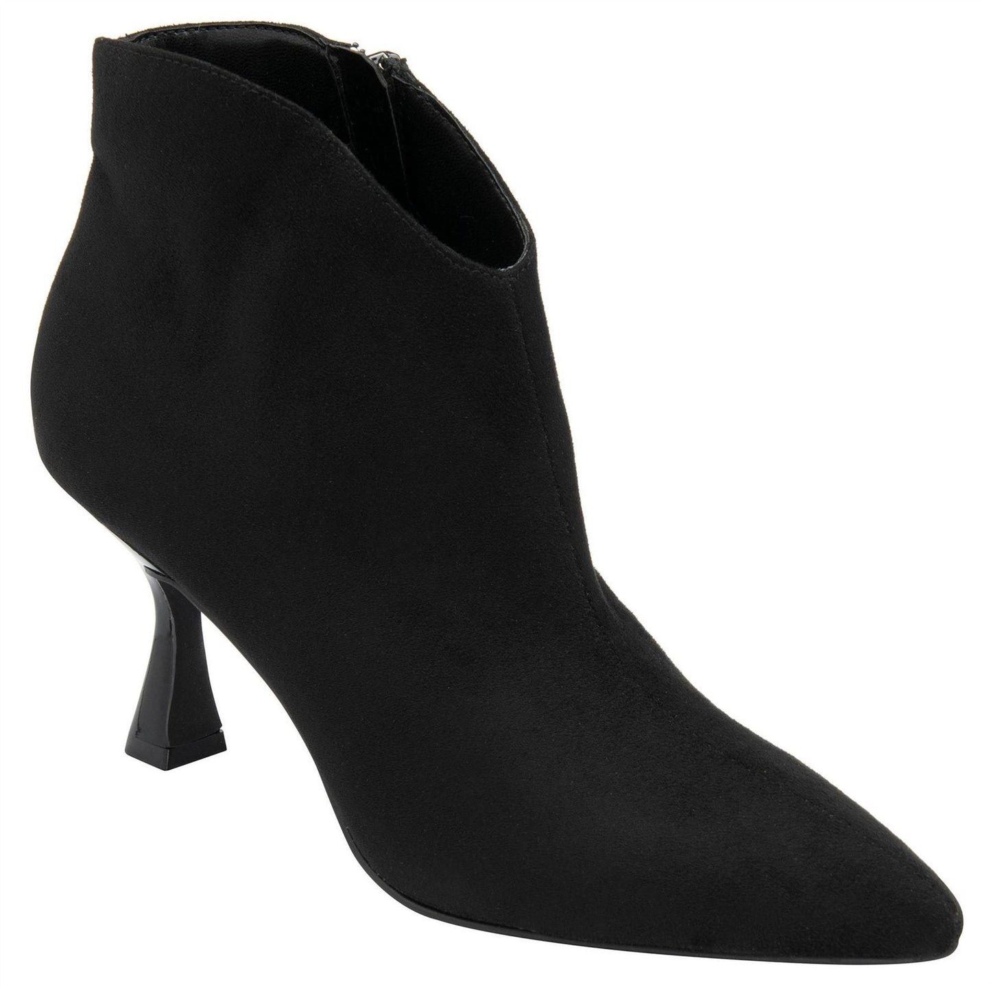 Black - Lifestyle - Lotus Shoes Womens-Ladies Amelia Faux Suede Kitten Heel Ankle Boots