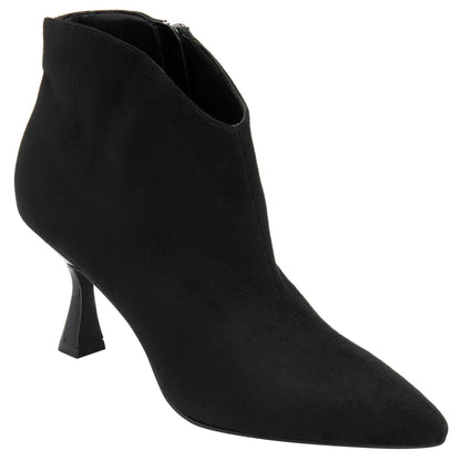 Black - Lifestyle - Lotus Shoes Womens-Ladies Amelia Faux Suede Kitten Heel Ankle Boots