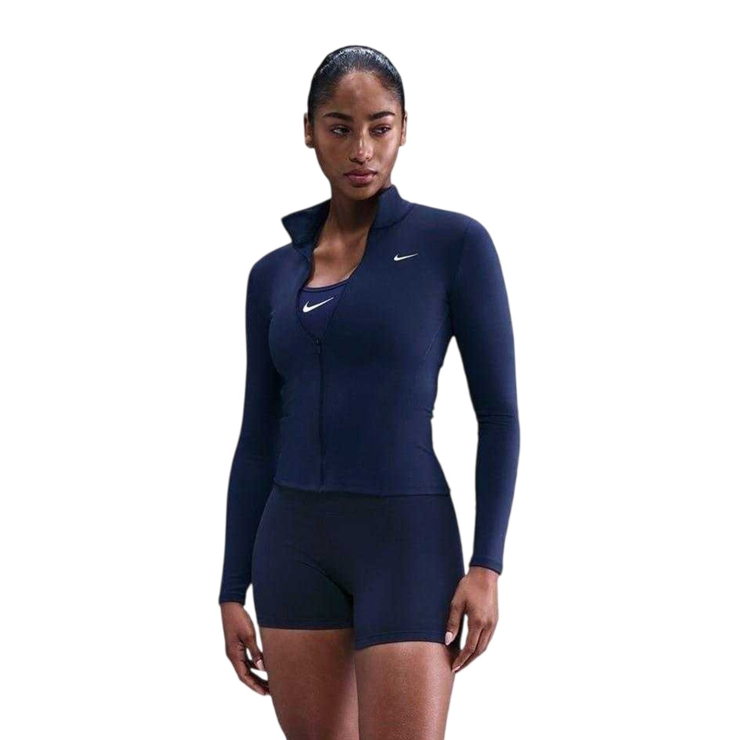 Midnight Navy - Front - Nike Womens-Ladies Full Zip Training Performance Jacket