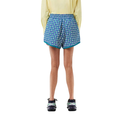Multicoloured - Back - Lacoste Womens-Ladies Geometric Pattern Shorts