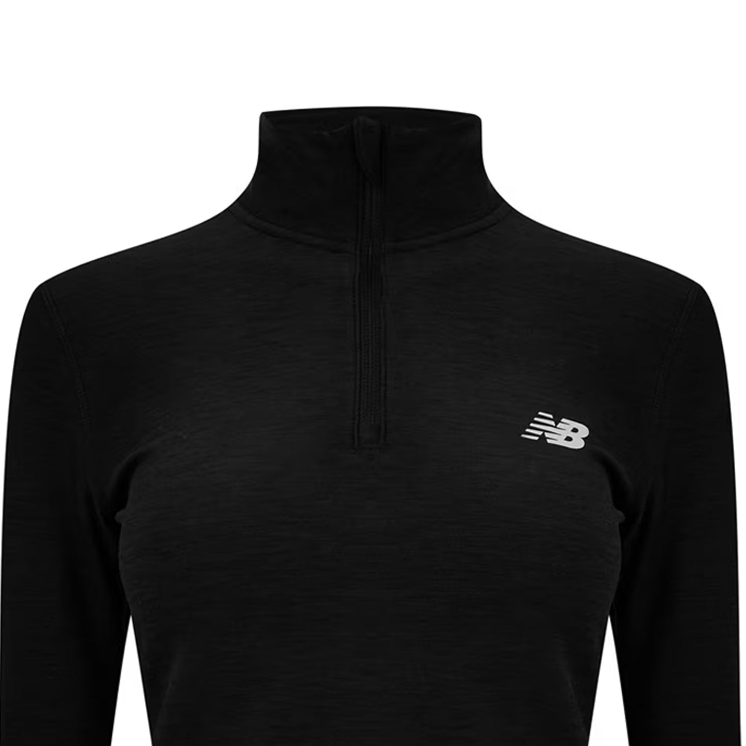 Black - Side - New Balance Womens-Ladies Quarter Zip Fitted Running Top