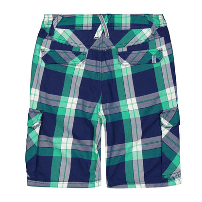 Green - Back - Puma Childrens-Kids Checked Beach Shorts