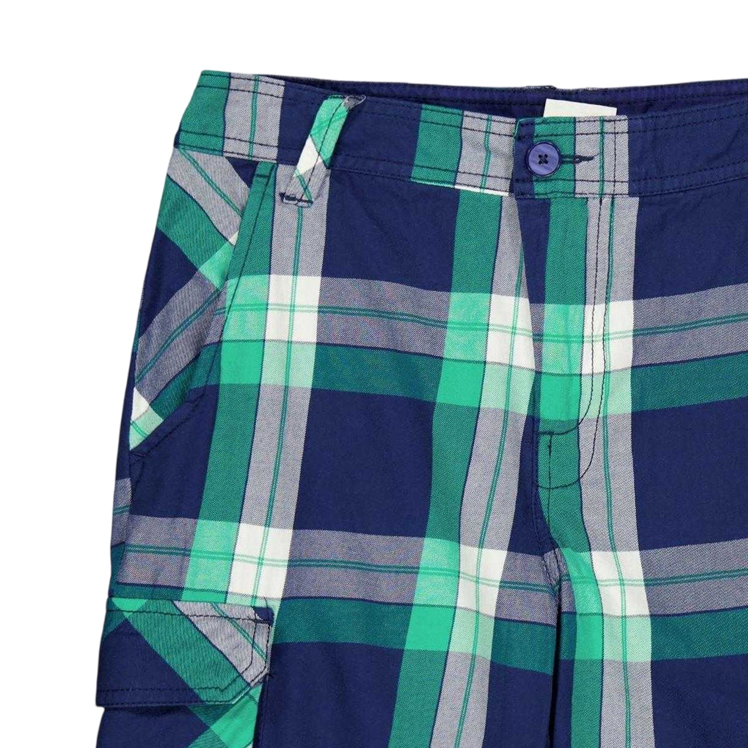 Green - Side - Puma Childrens-Kids Checked Beach Shorts