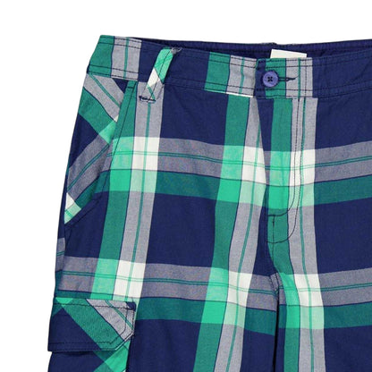 Green - Side - Puma Childrens-Kids Checked Beach Shorts