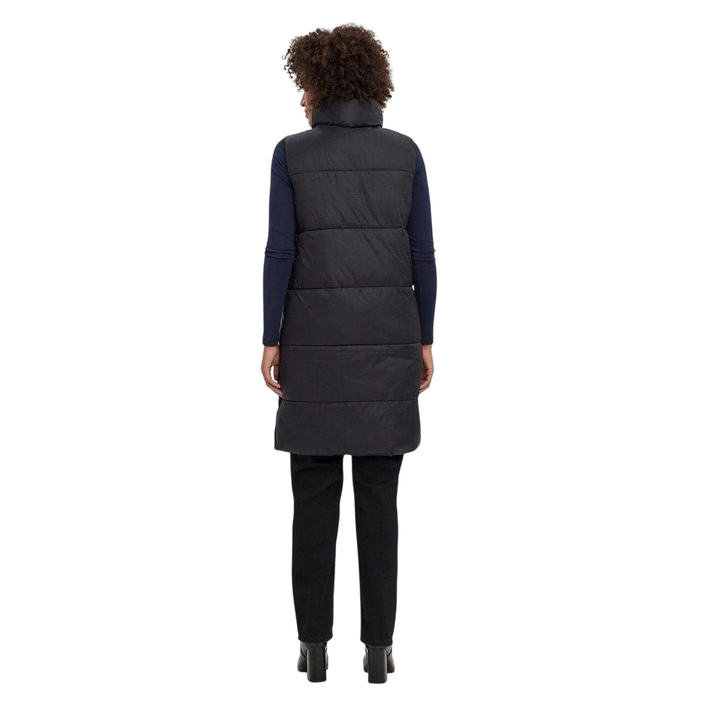 Black - Pack Shot - Vero Moda Womens-Ladies Uppsala Lightweight Relaxed Fit Gilet