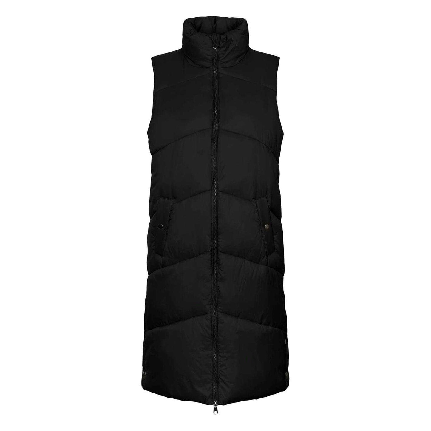 Black - Front - Vero Moda Womens-Ladies Uppsala Lightweight Relaxed Fit Gilet