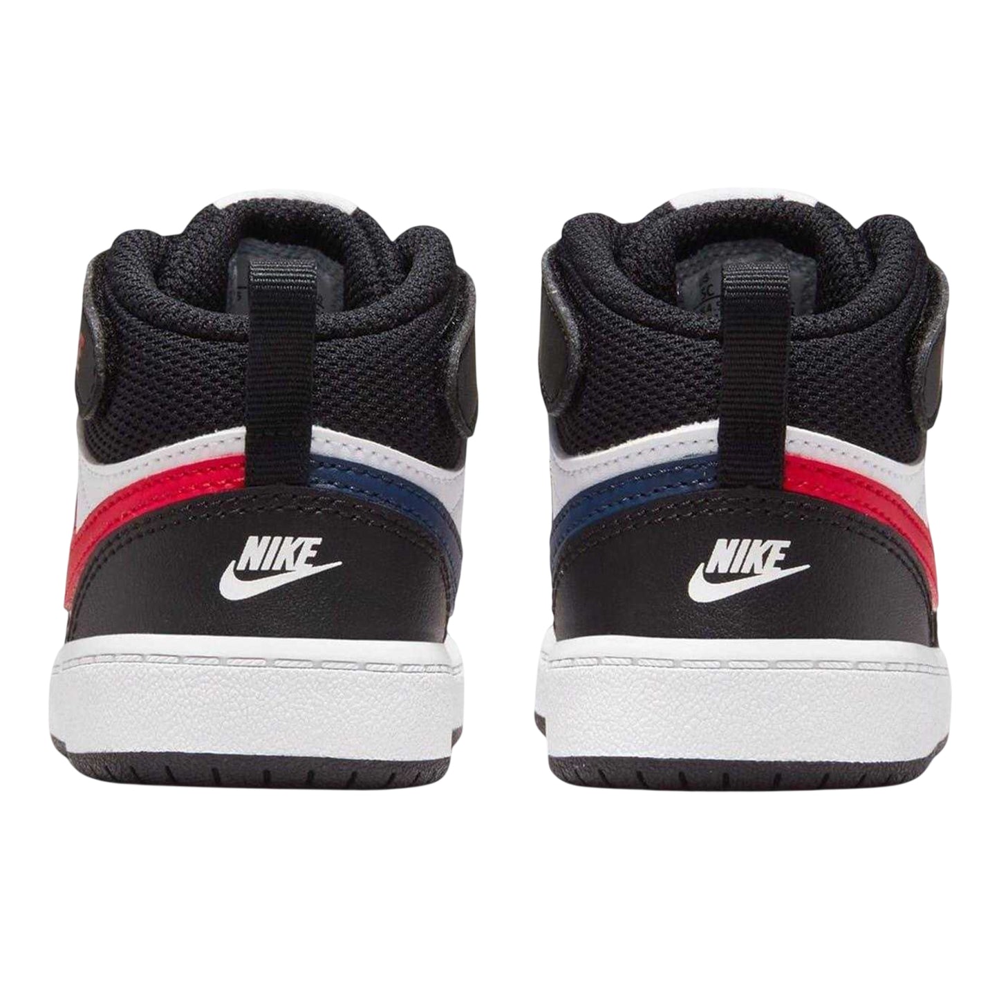 White-Black-Red - Back - Nike Baby Court Borough High Top Trainers
