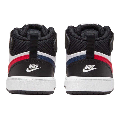 White-Black-Red - Back - Nike Baby Court Borough High Top Trainers
