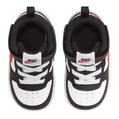 White-Black-Red - Side - Nike Baby Court Borough High Top Trainers