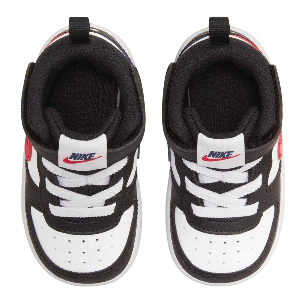 White-Black-Red - Side - Nike Baby Court Borough High Top Trainers
