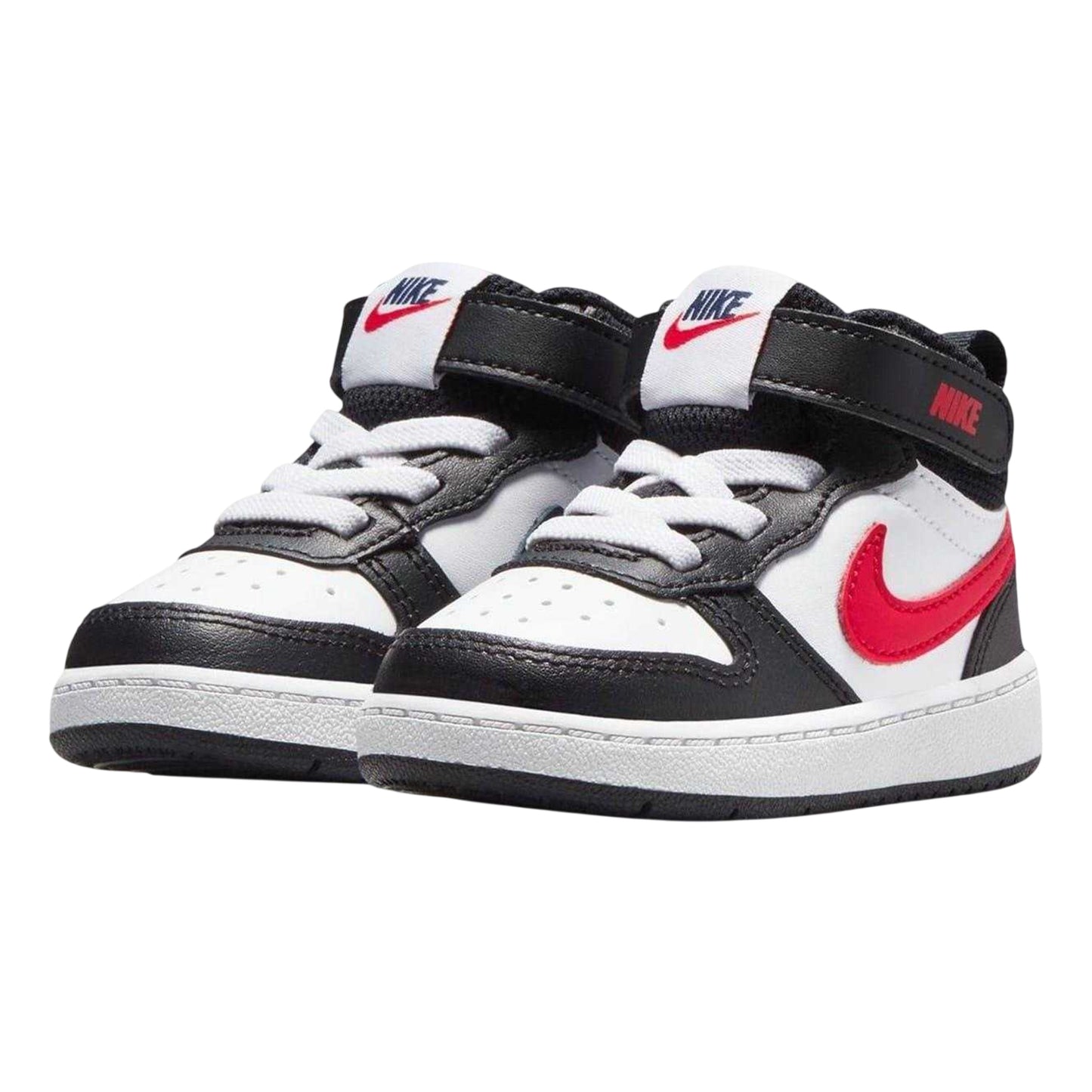 White-Black-Red - Lifestyle - Nike Baby Court Borough High Top Trainers