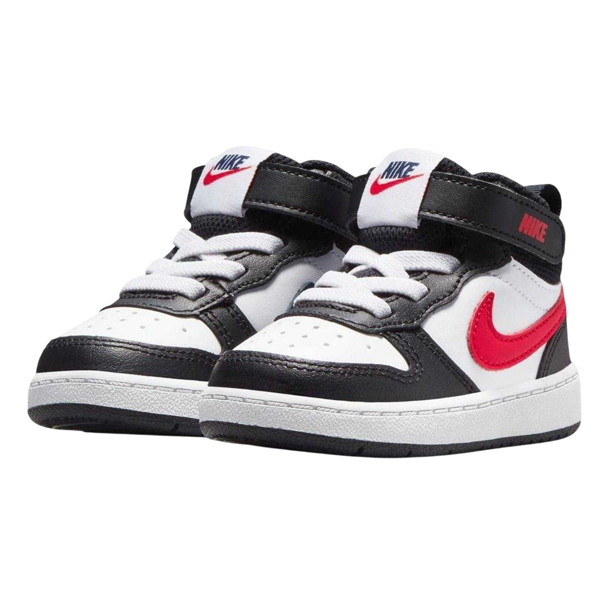 White-Black-Red - Lifestyle - Nike Baby Court Borough High Top Trainers
