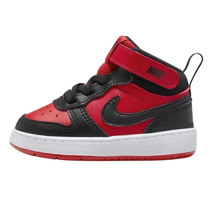 Red-Black - Back - Nike Baby Court Borough High Top Trainers