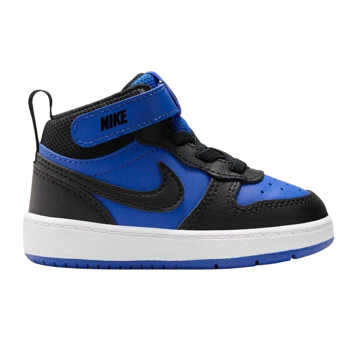 Royal Blue-Black - Front - Nike Baby Court Borough High Top Trainers