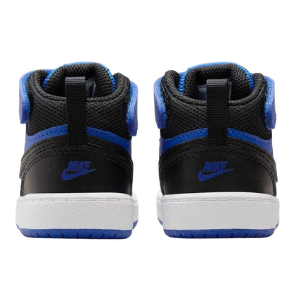 Royal Blue-Black - Back - Nike Baby Court Borough High Top Trainers