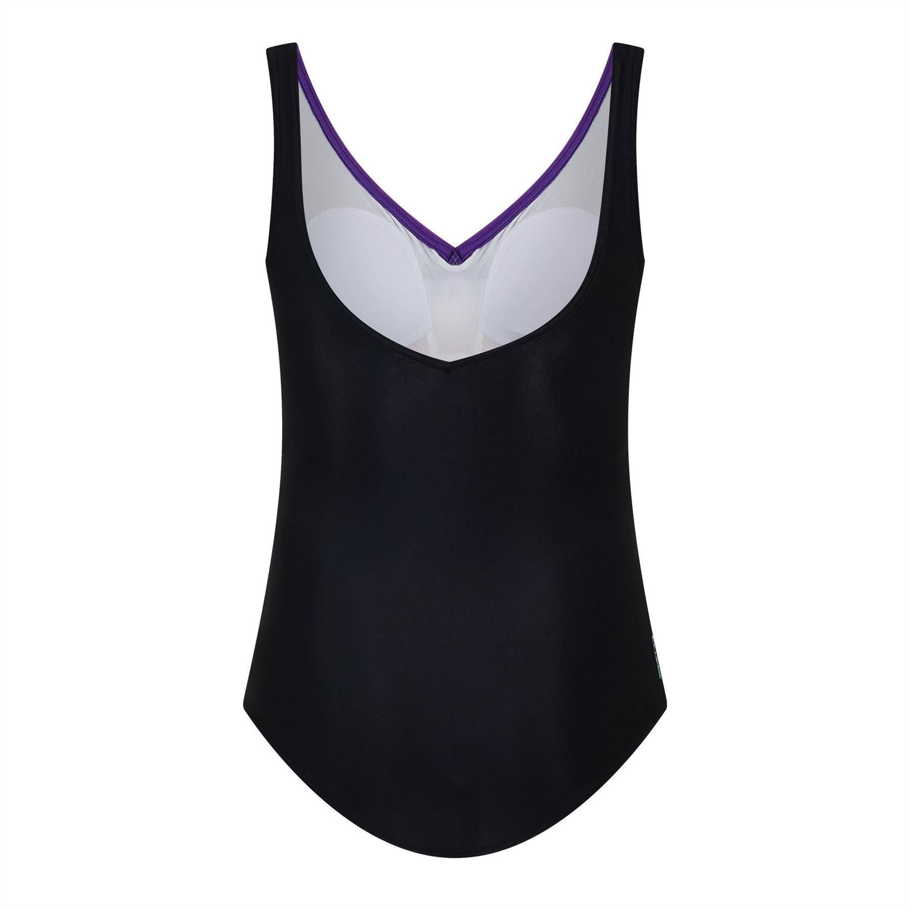 Black - Back - Zoggs Womens-Ladies One Piece Swimsuit