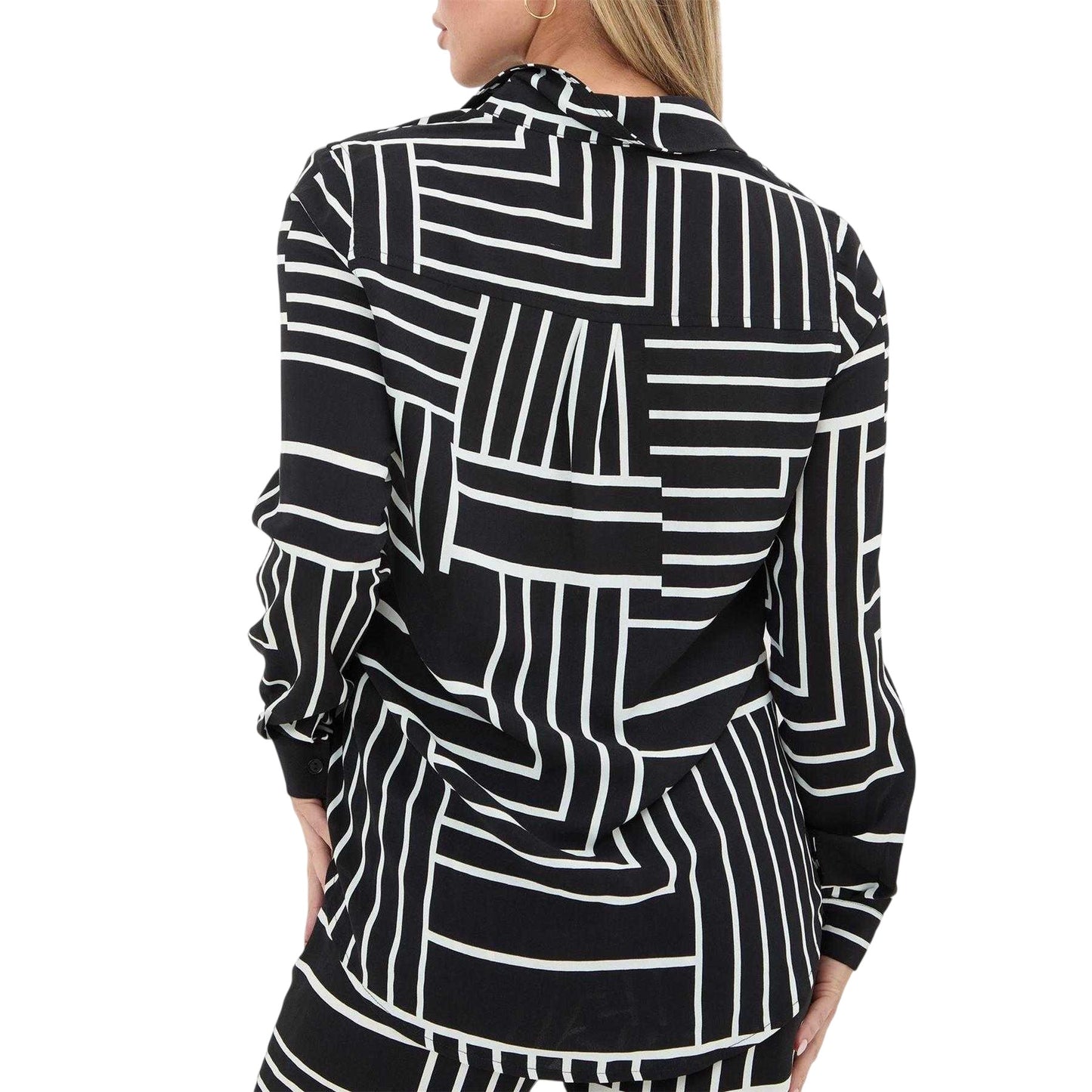 Monochrome - Back - I Saw It First Womens-Ladies Graphic Print Crepe Long-Sleeved Co-ord Set