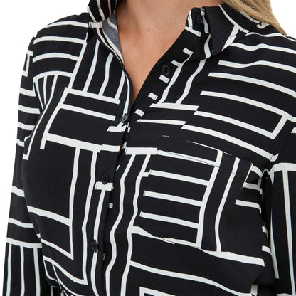 Monochrome - Side - I Saw It First Womens-Ladies Graphic Print Crepe Long-Sleeved Co-ord Set