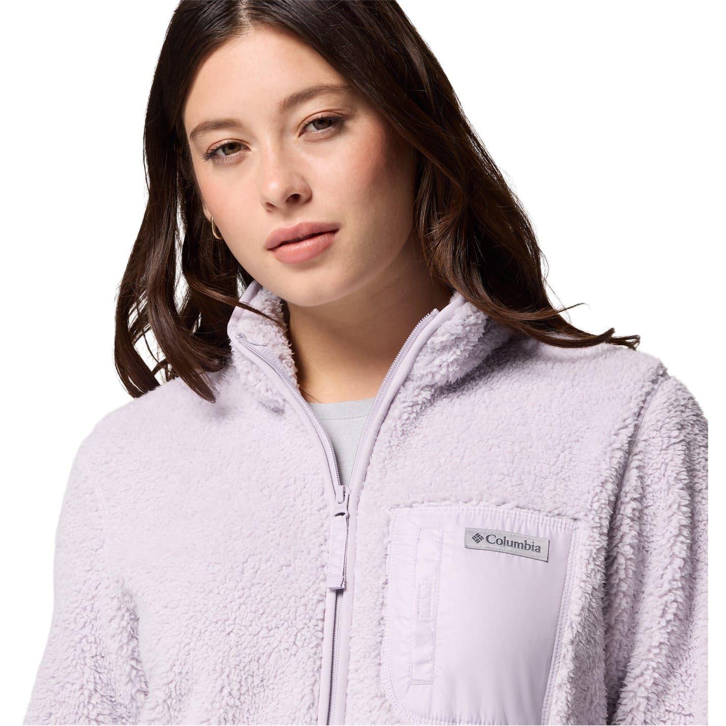 Lavender - Side - Columbia Womens-Ladies Full Zip Fleece Jacket