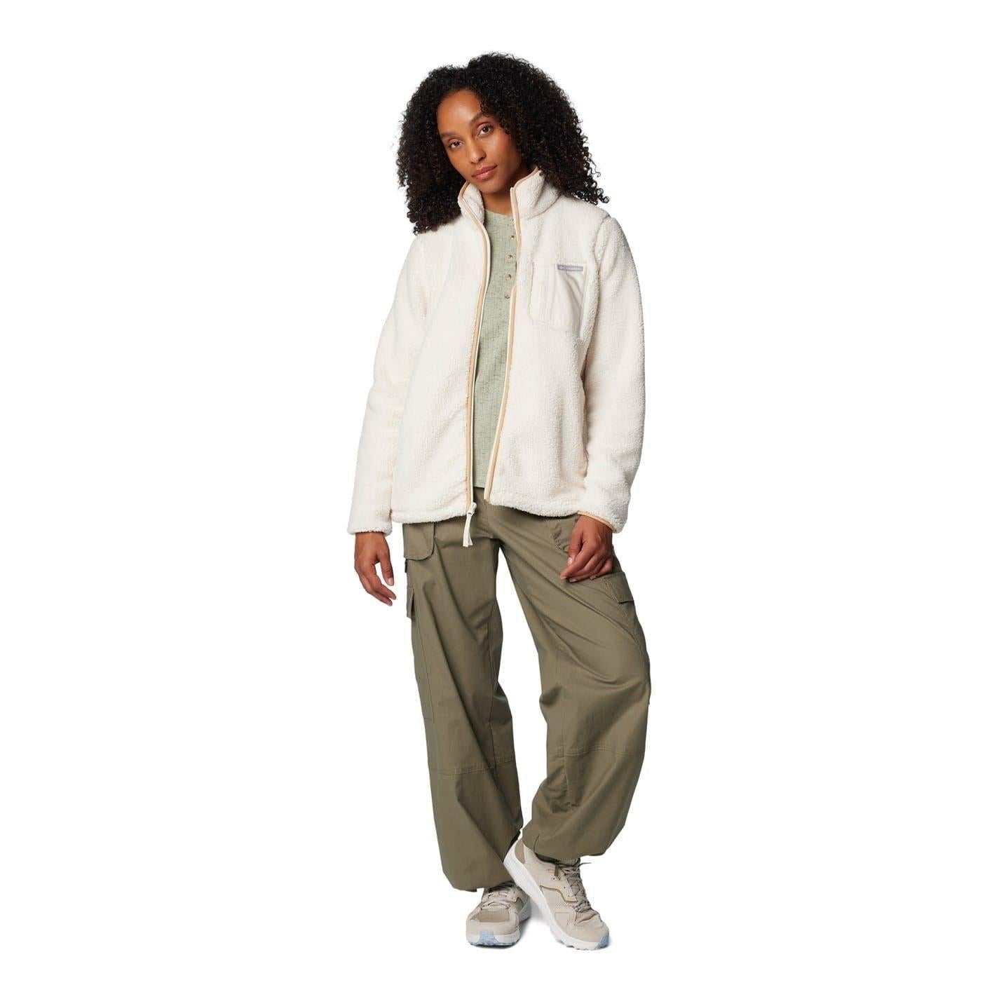 Chalk - Pack Shot - Columbia Womens-Ladies Full Zip Fleece Jacket