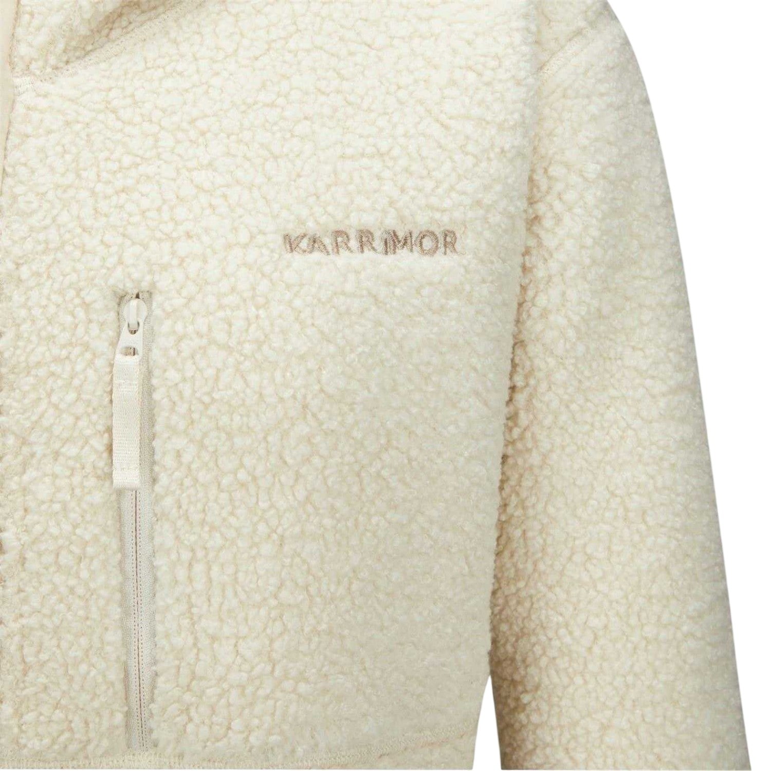 Cream - Pack Shot - Karrimor Womens-Ladies Tundra Sherpa Fleece Lightweight Hooded Jacket