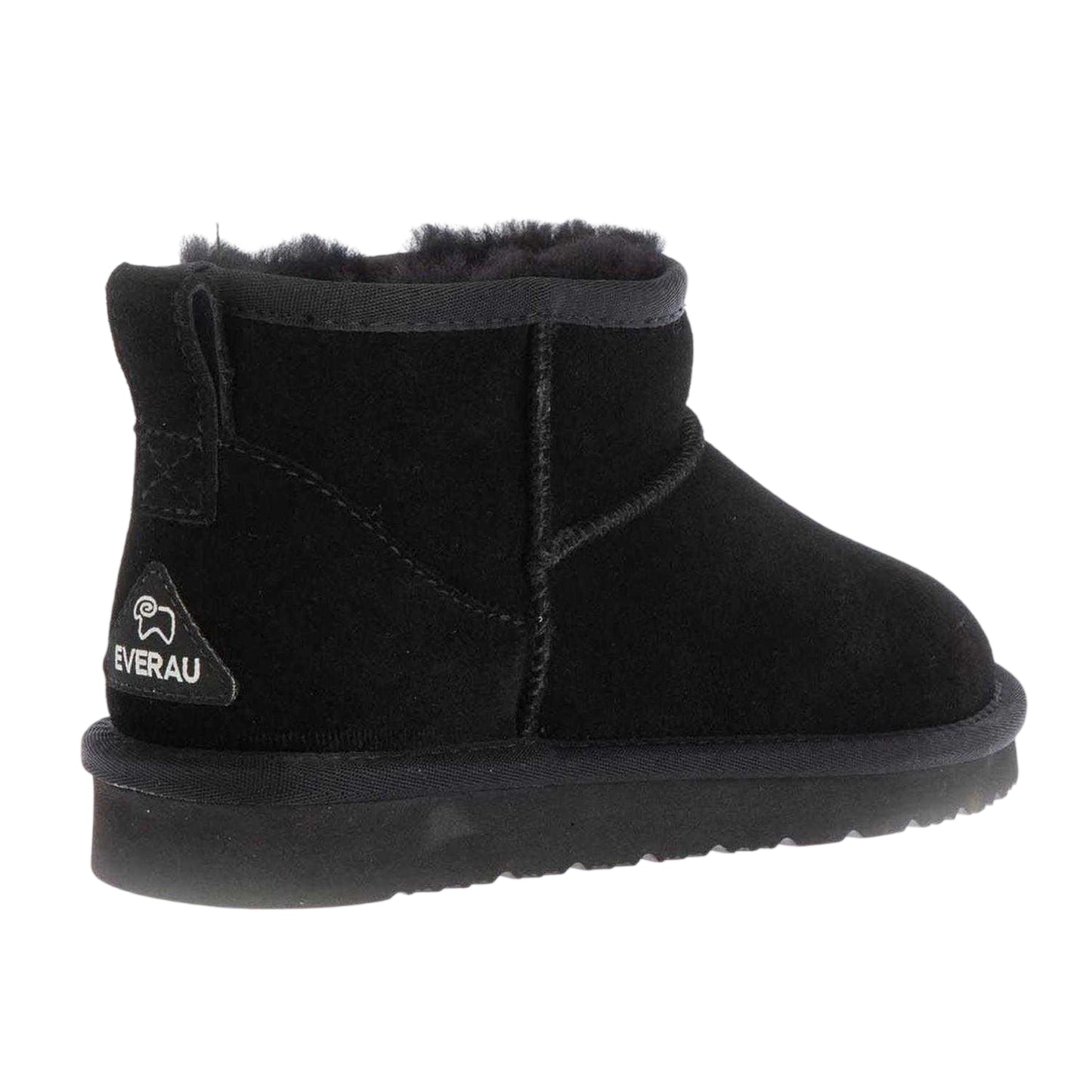 Black - Back - EverAu Womens-Ladies Finch Ultra Mini Classic Suede Ankle Boots