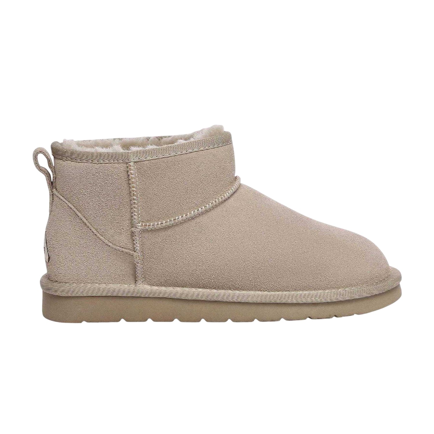 Sand - Front - EverAu Womens-Ladies Finch Ultra Mini Classic Suede Ankle Boots