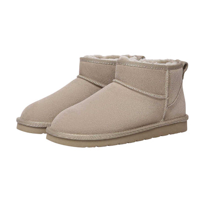 Sand - Side - EverAu Womens-Ladies Finch Ultra Mini Classic Suede Ankle Boots