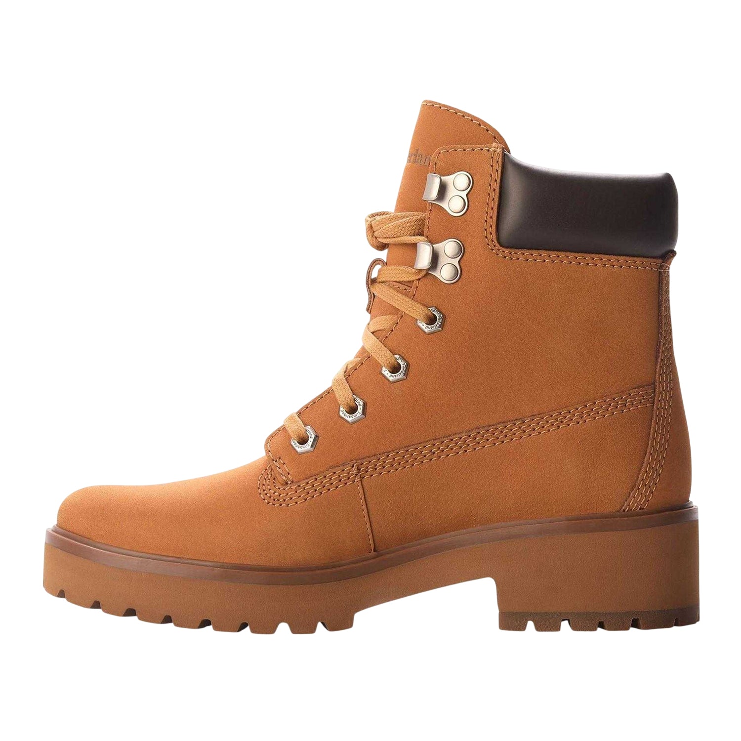 Wheat - Back - Timberland Womens-Ladies Carnaby Cool Leather Block Heel Ankle Boots