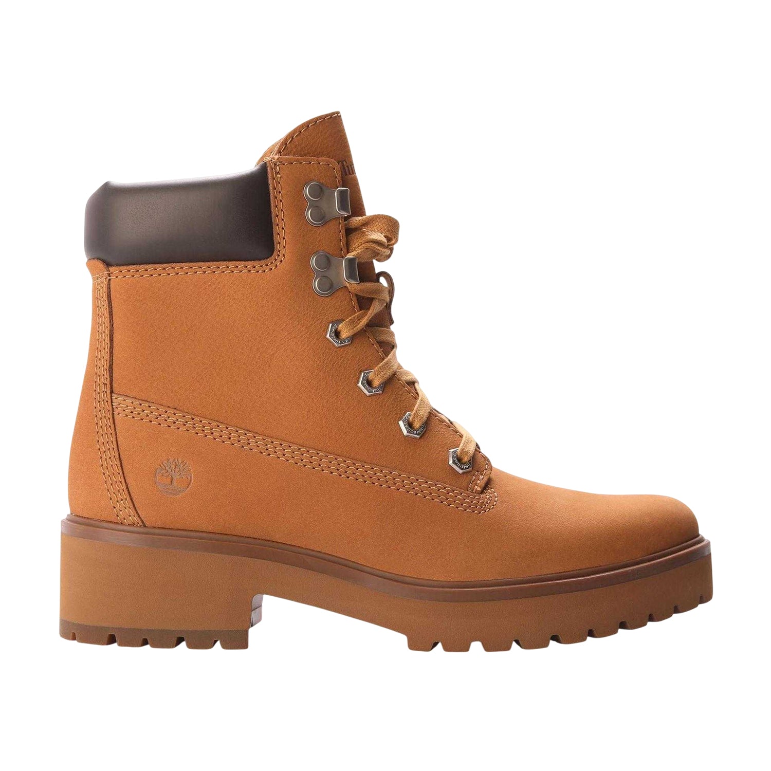 Wheat - Front - Timberland Womens-Ladies Carnaby Cool Leather Block Heel Ankle Boots