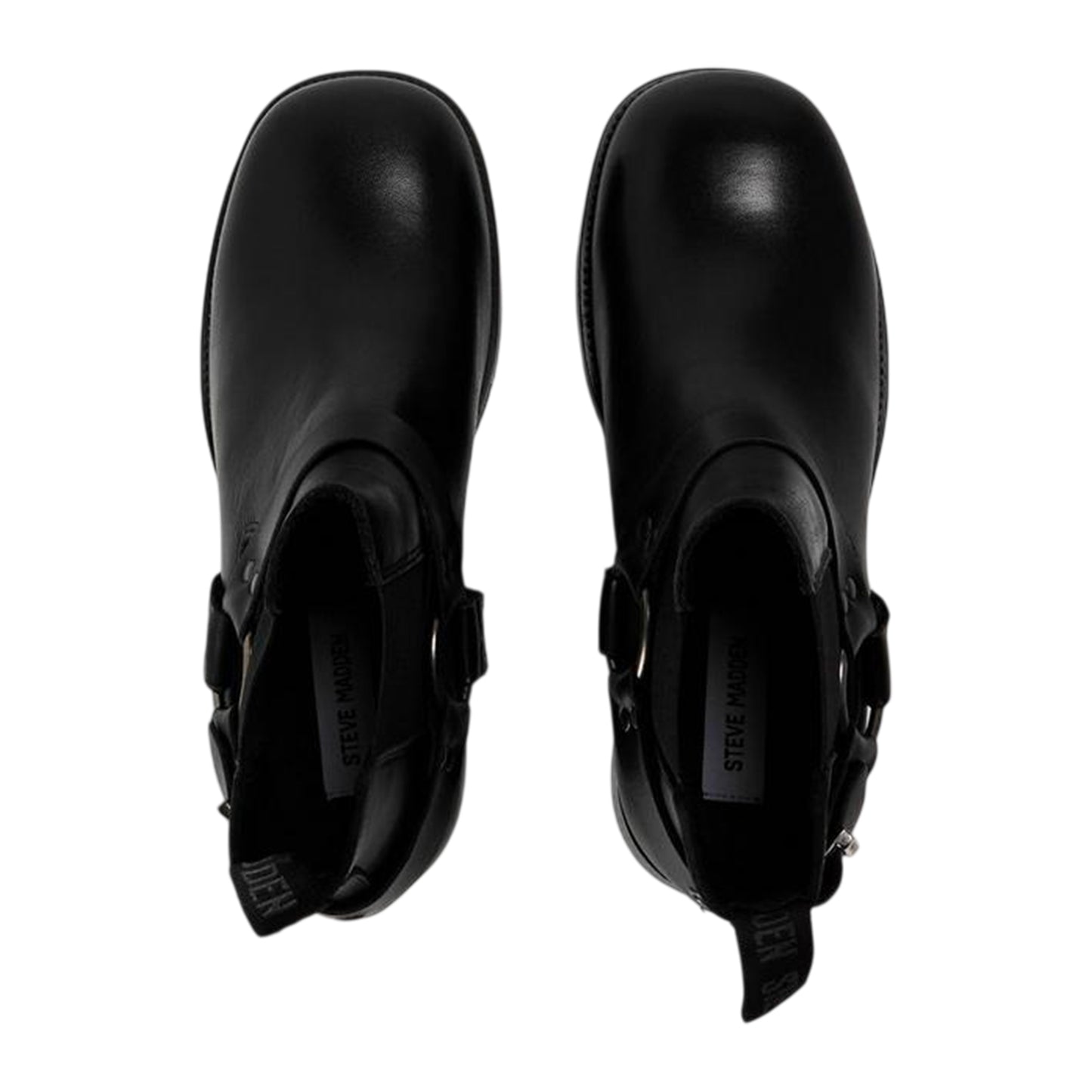 Black - Side - Steve Madden Womens-Ladies Antonn Leather Chelsea Boots