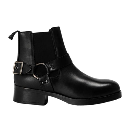 Black - Front - Steve Madden Womens-Ladies Antonn Leather Chelsea Boots