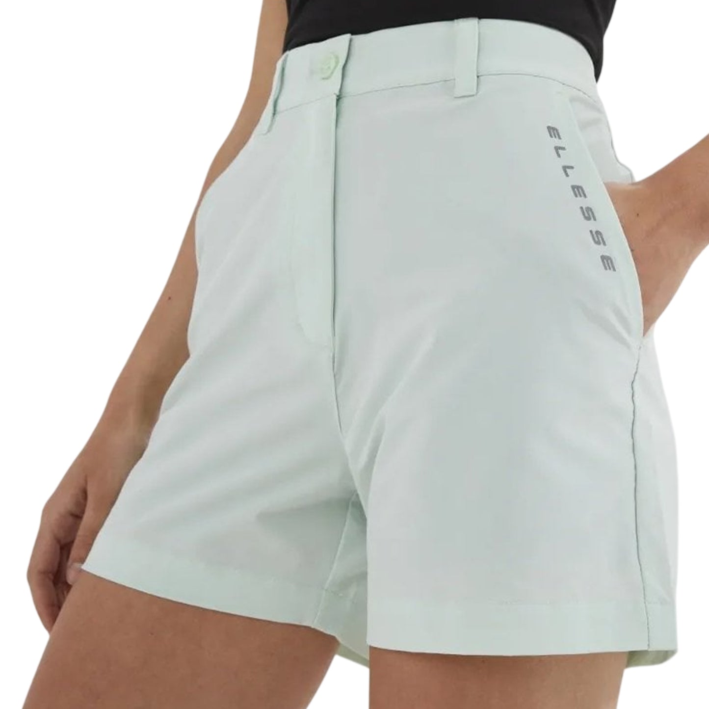 Light Green - Side - Ellesse Womens-Ladies Fayia Patterned Shorts
